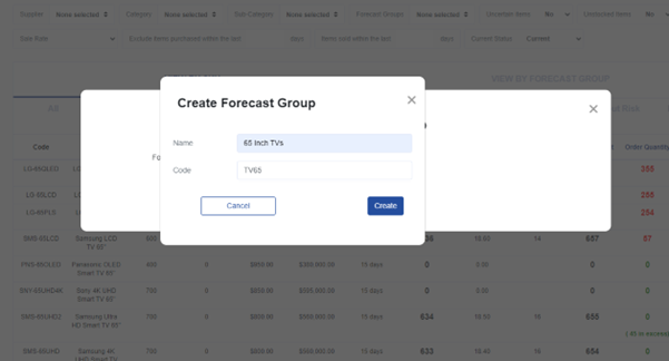 Forecasting Reference Grou Forecast Groups Release Notes | StockTrim