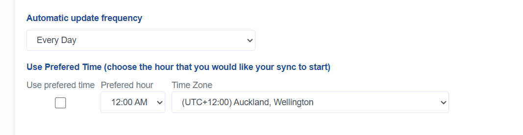 scheduled auto sync