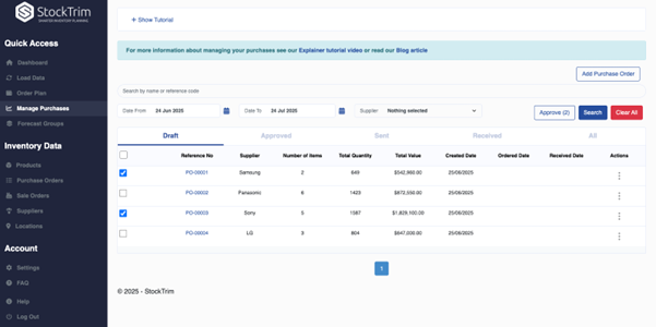 streamline purchase orders